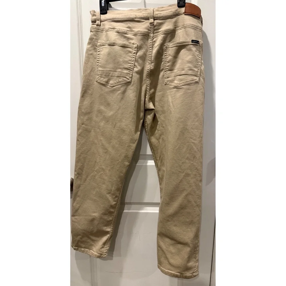 Quiksilver Mens Khaki Straight Leg 5-Pocket Chino Pants Size 34 Tan‎ RN169009